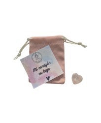 Mineral - Corazón Cuarzo Rosa, Para Regalar con Dedicatoria.