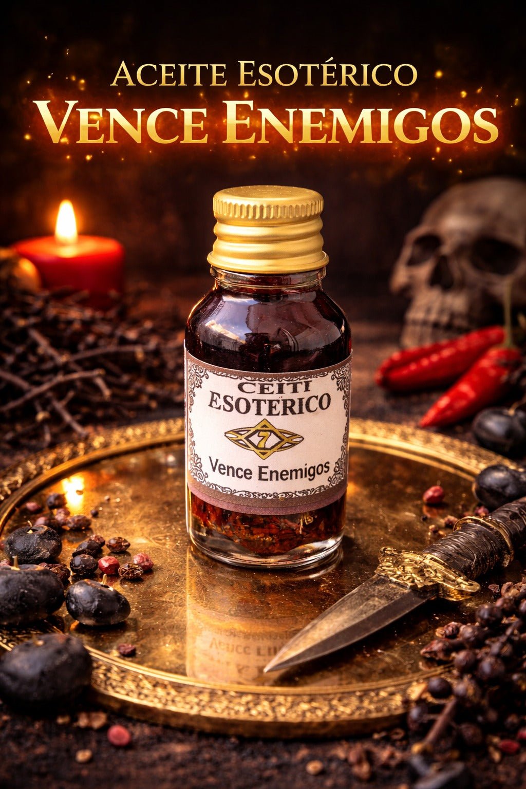 Aceite Esotérico Vence Enemigos Ritualizado de 7 Llaves - Protección, Corte y Defensa Espiritual Aceites EsotericosTienda esotérica Málaga - La Tienda de Tata Magic: tienda Esotérica en Málaga