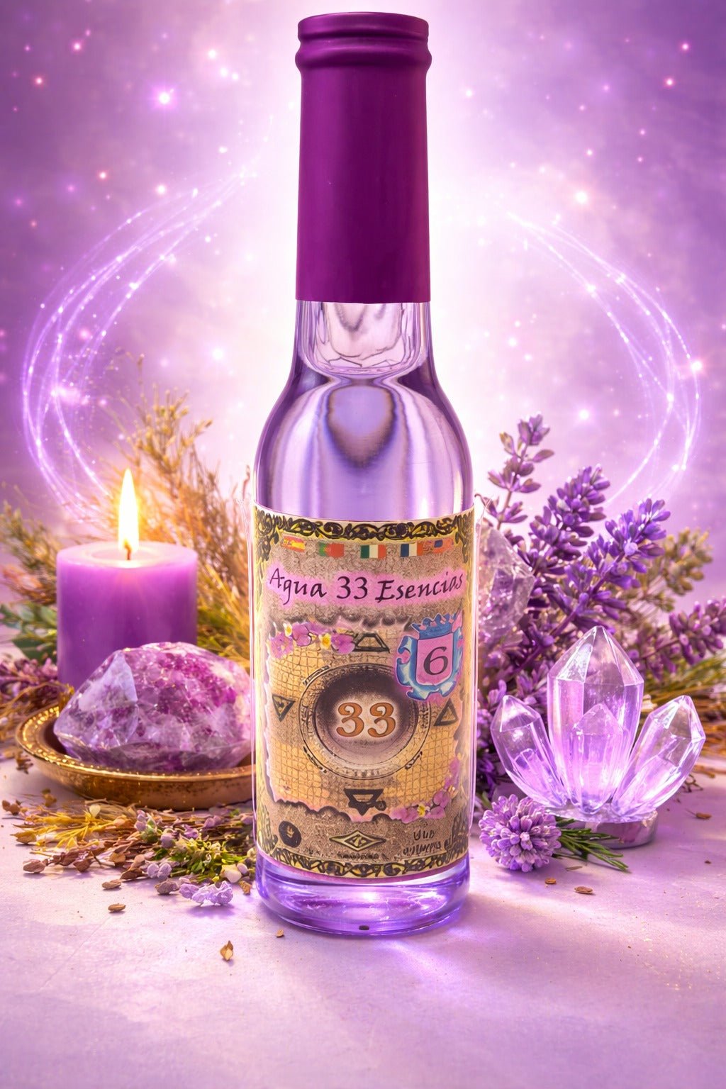 Agua 33 Esencias | Buena Suerte, Fortuna y Elimina Trabajos Negativos 200ml Aceites EsotericosTienda esotérica Málaga - La Tienda de Tata Magic: tienda Esotérica en Málaga