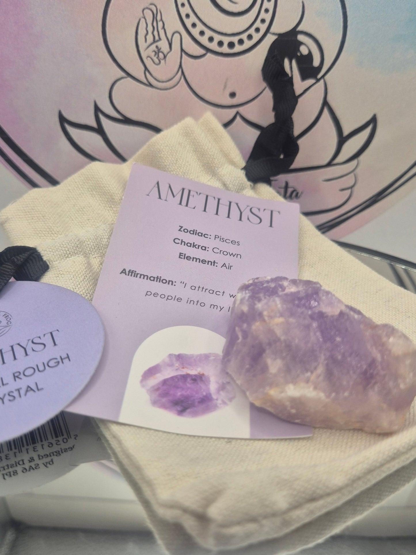 Amatista con Bolsita minerales brutoTienda esotérica Málaga - La Tienda de Tata Magic: tienda Esotérica en Málaga
