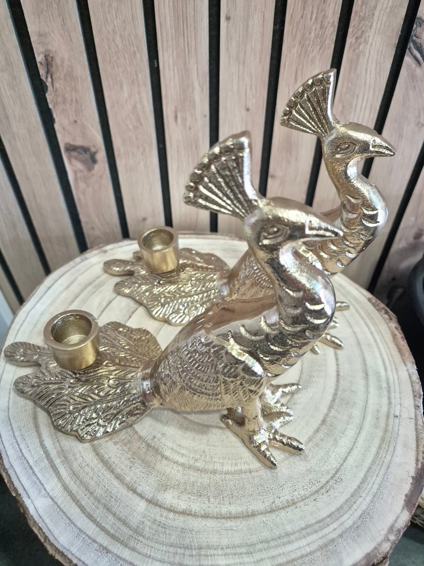 Candelabros Pareja Pavos Reales Dorados Figuras y DecoraciónTienda esotérica Málaga - La Tienda de Tata Magic: tienda Esotérica en Málaga