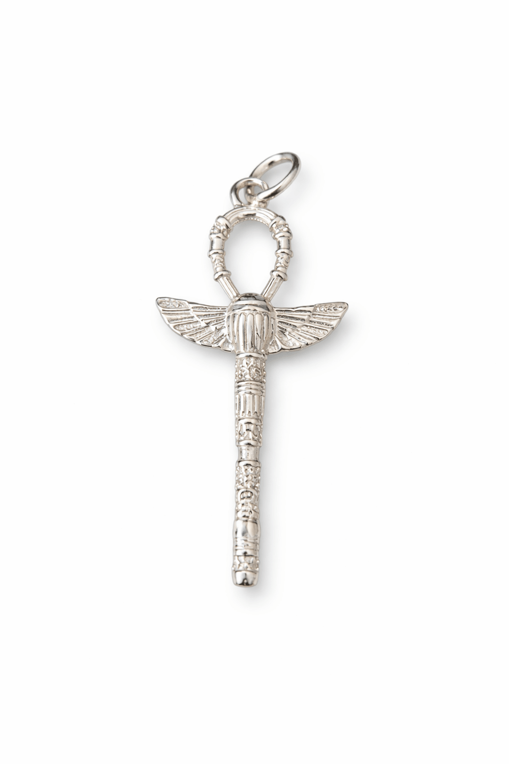 Colgante Cruz de la Vida con Escarabajo en Plata Consagrado - Protección, Renacimiento y Energía Ancestral colgantesplataTienda esotérica Málaga - La Tienda de Tata Magic: tienda Esotérica en Málaga