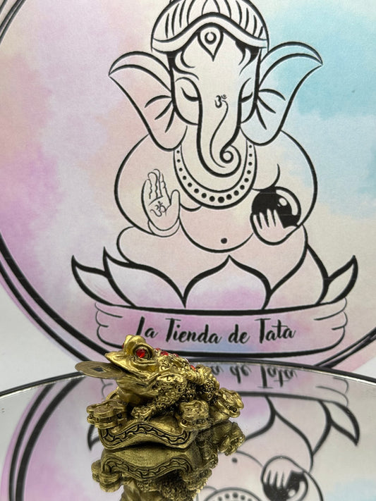 Figura Resina Rana Feng Shui Pequeña