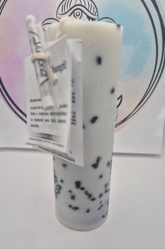 Velón Mineral Shunguita- reseteo (Cera Vegetal)