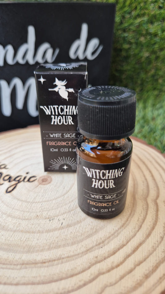 Aceite Hechizado Hora de las Brujas de Salvia Blanca Consagrado 10 ml para Potenciar Hechizos- Aroma Ritualizado