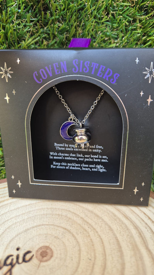 Colgante Aquelarre Morado en Acero - Joyería Mística y Protección