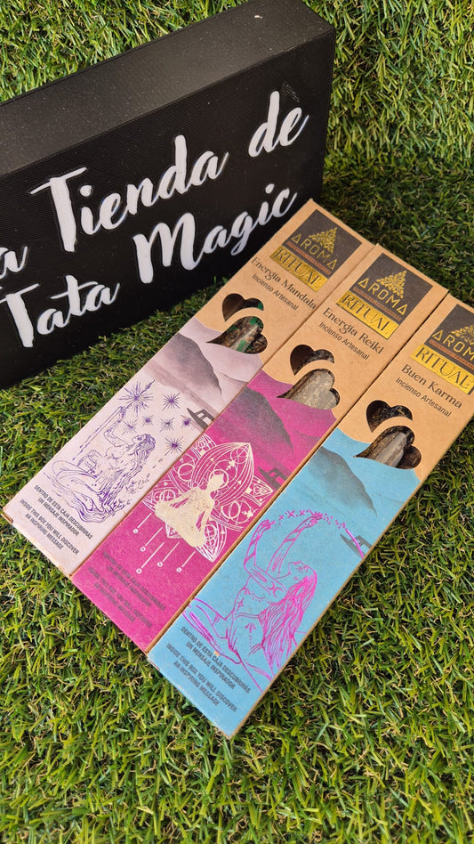 Pack Incienso Ritual Buen Karma de Aroma Ritual - Limpieza Energética y Equilibrio Espiritual / Buen Karma, Energía Reiki + Energía Mandala