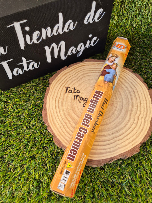 Incienso Hexagonal Virgen del Carmen de HD - Protección y Paz Espiritual