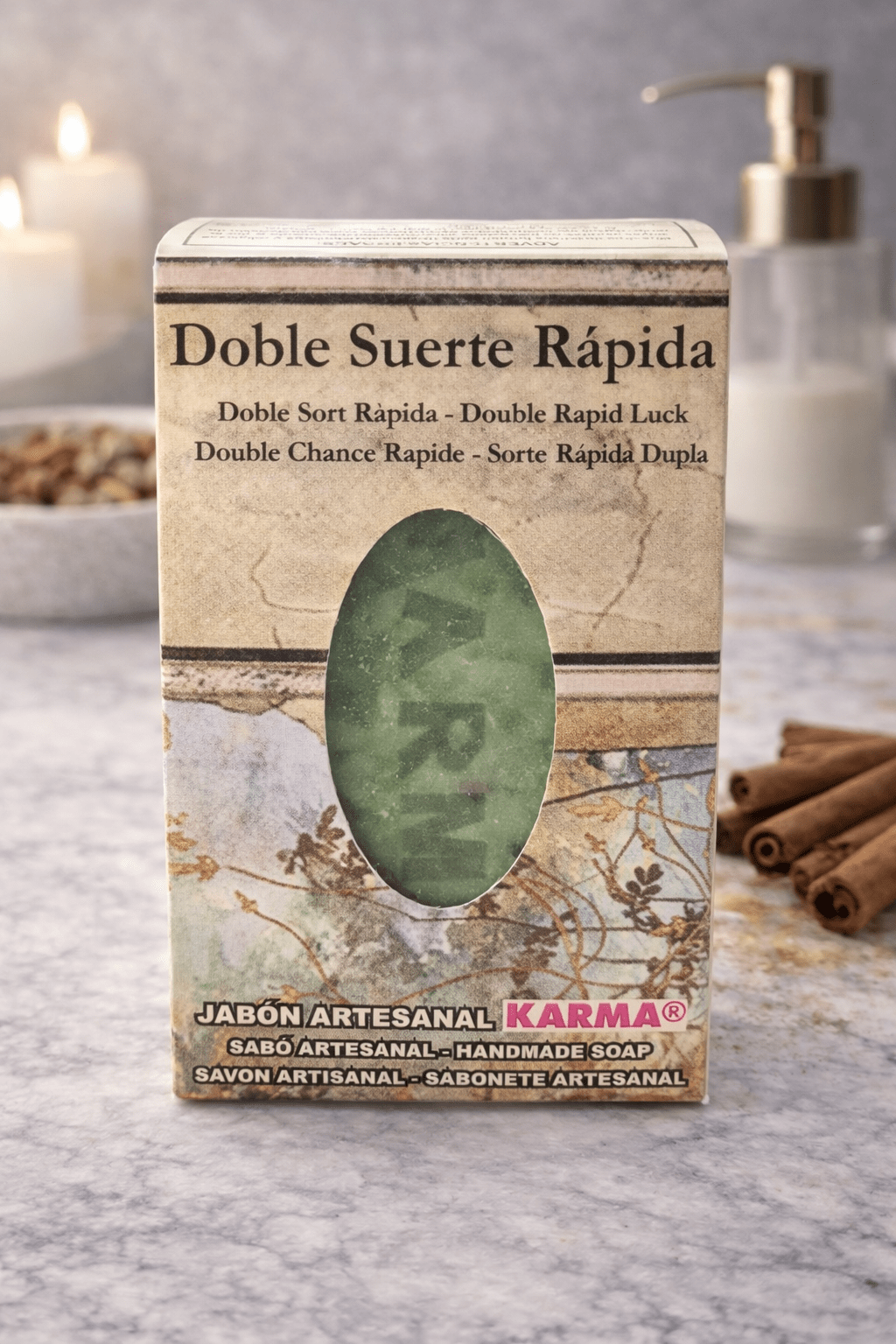 Jabón Doble Suerte Rápida de Karma - Abre caminos y Éxito Jabón esotéricoTienda esotérica Málaga - La Tienda de Tata Magic: tienda Esotérica en Málaga