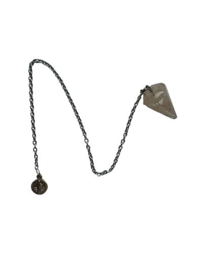 Péndulo - Cuarzo Rutilado. Energiza el Aura.