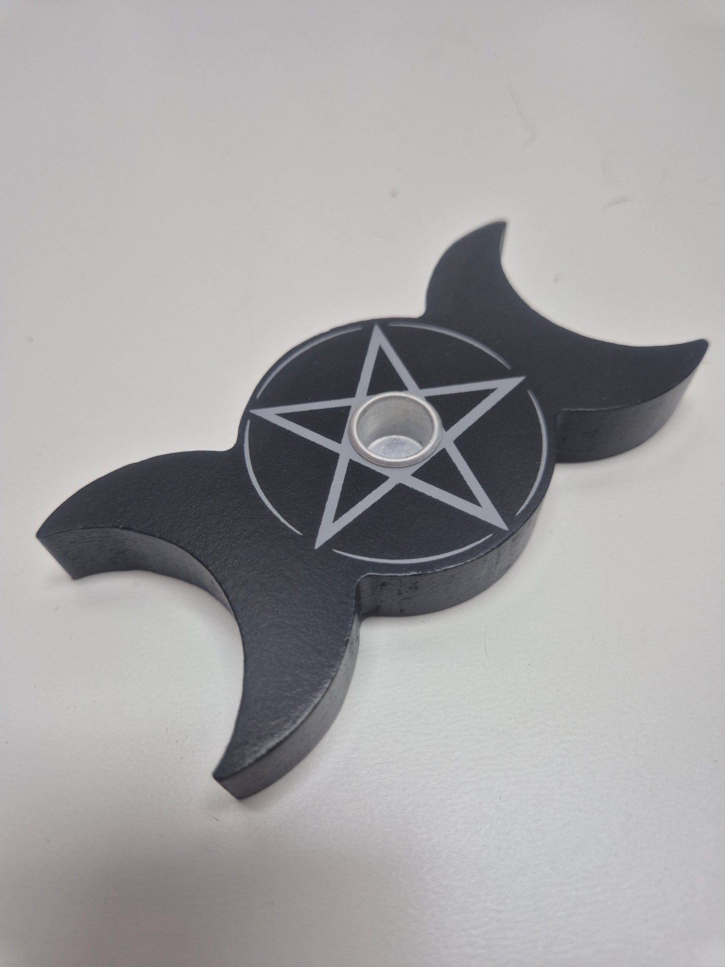 Porta velas Triple Diosa con Pentagrama - Poder y equilibrio sagrado VelasTienda esotérica Málaga - La Tienda de Tata Magic: tienda Esotérica en Málaga