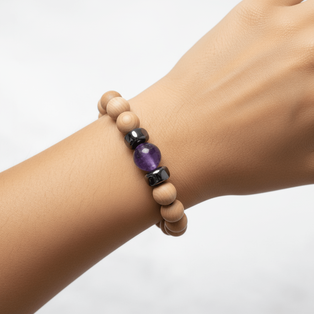 Pulsera de Cedro con Amatista 8mm – Protección y Claridad Espiritual Pulseras EsotéricasTienda esotérica Málaga - La Tienda de Tata Magic: tienda Esotérica en Málaga