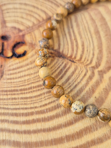 Pulsera - Mineral Jaspe Madera 4mm JoyeriamineralespulserasTienda esotérica Málaga - La Tienda de Tata Magic: tienda Esotérica en Málaga