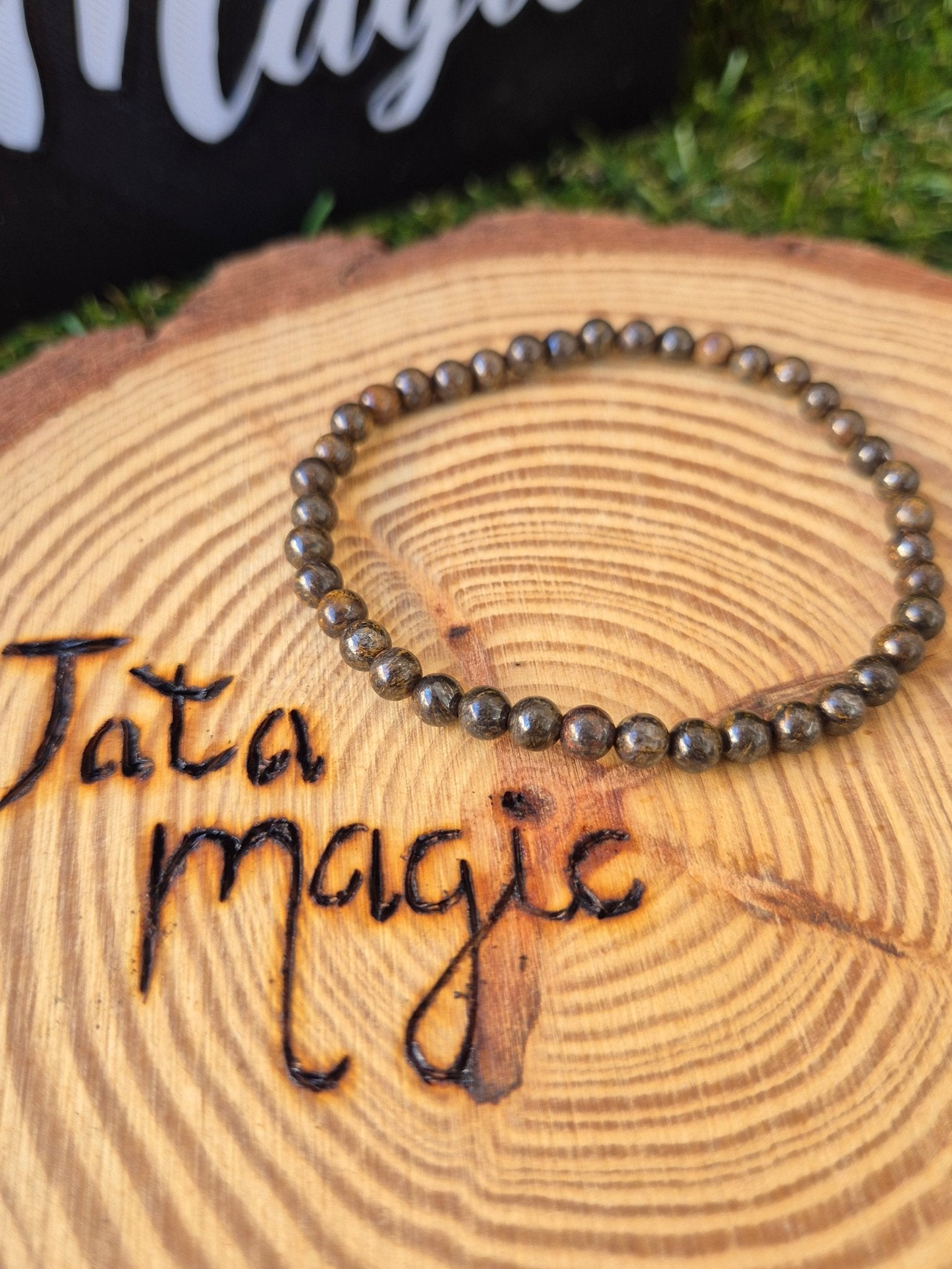 Pulsera Broncita 4mm JoyeriamineralespulserasTienda esotérica Málaga - La Tienda de Tata Magic: tienda Esotérica en Málaga