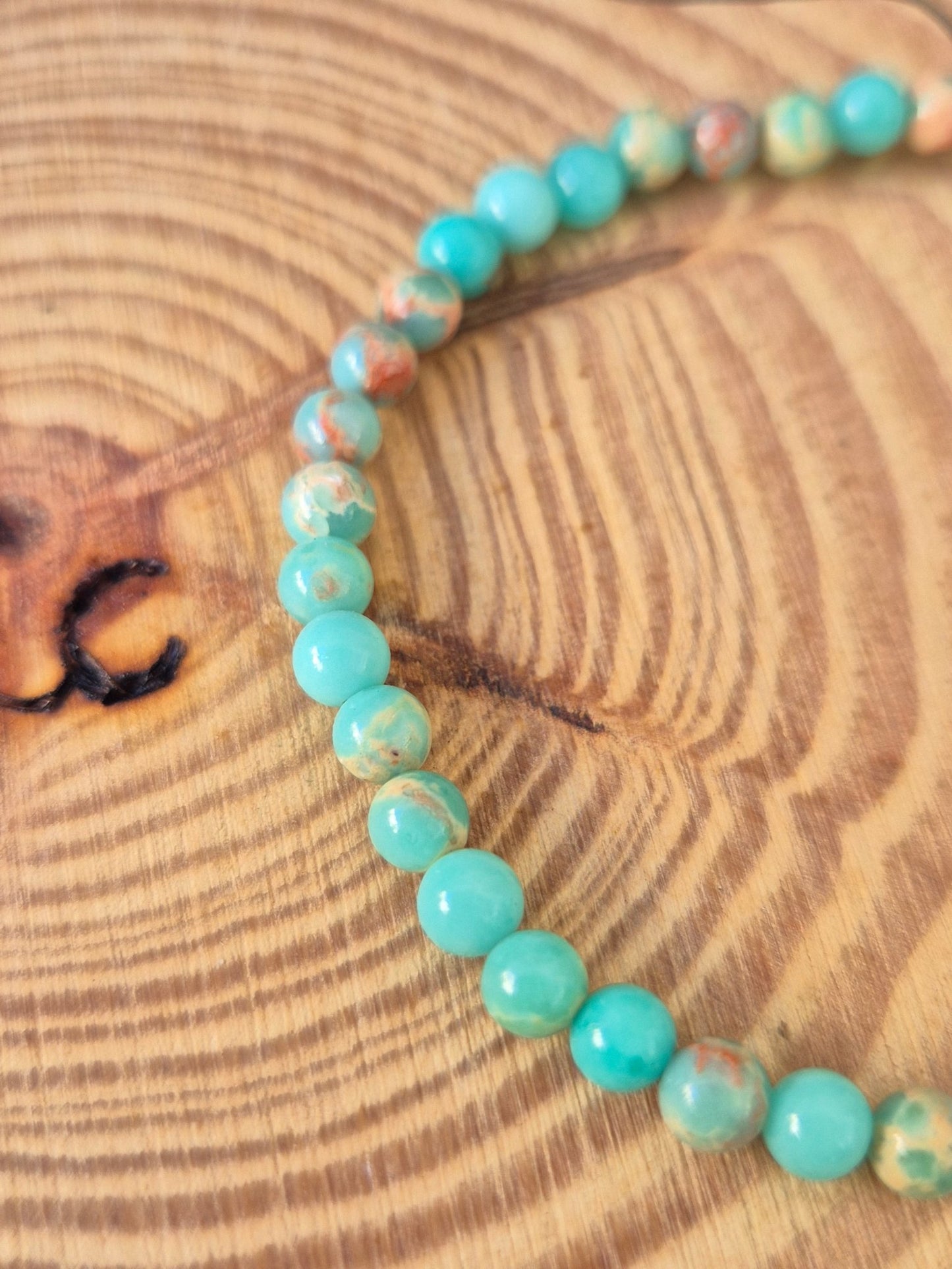 Pulsera Jaspe Africano Turquesa - Equilibrio, Protección y Espiritualidad JoyeriamineralespulserasTienda esotérica Málaga - La Tienda de Tata Magic: tienda Esotérica en Málaga