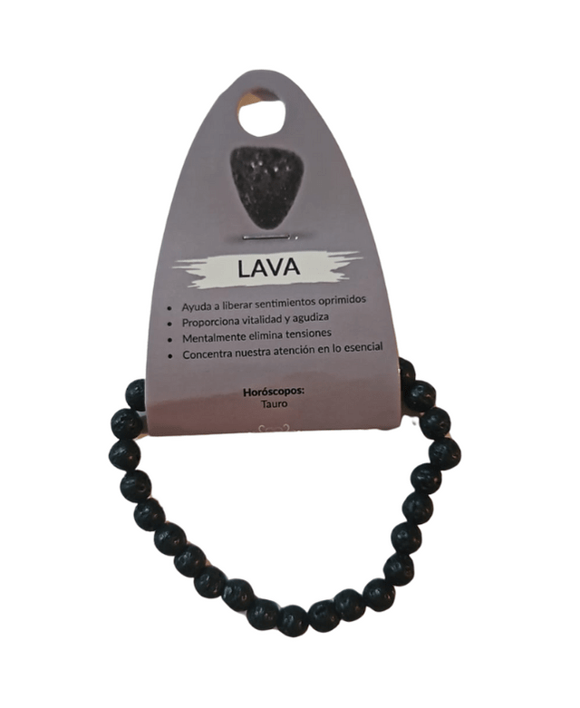 Pulsera Lava 4 mm JoyeriamineralespulserasTienda esotérica Málaga - La Tienda de Tata Magic: tienda Esotérica en Málaga