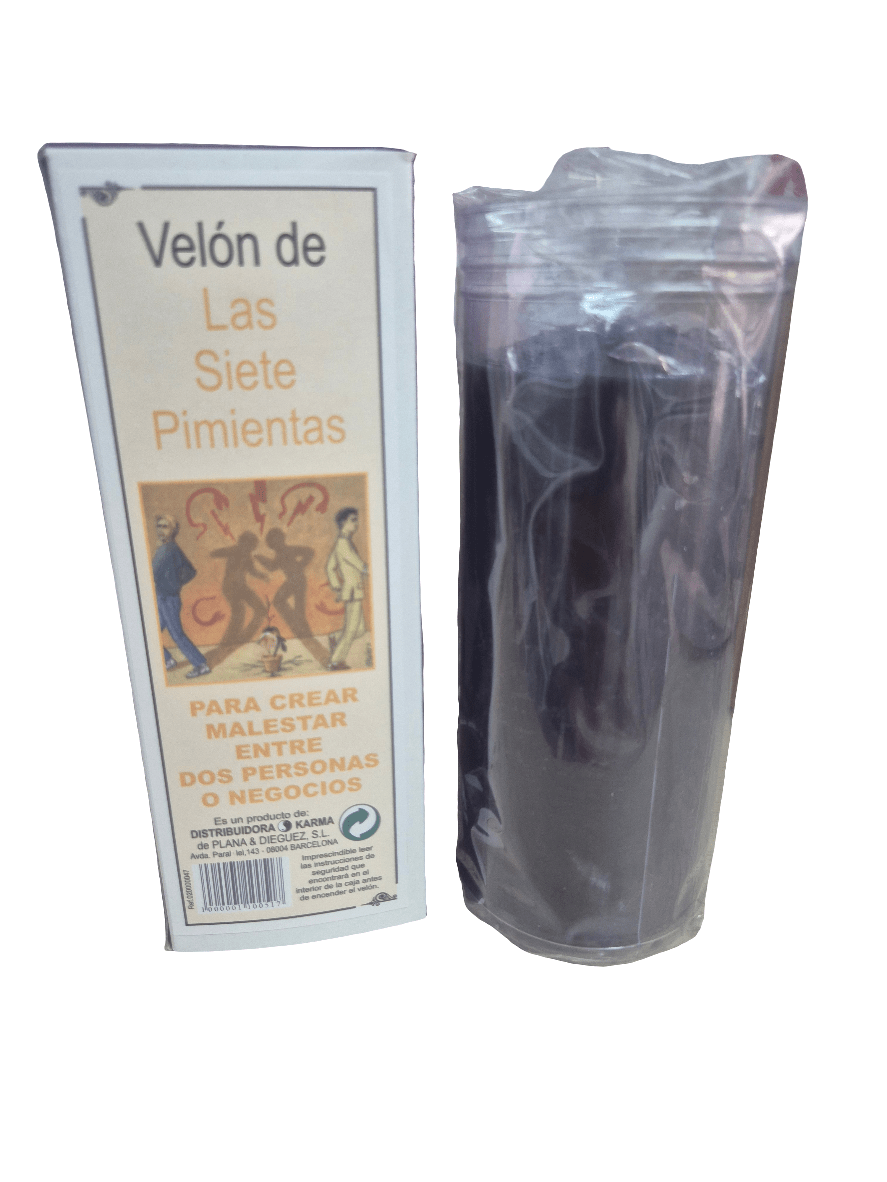 Velón 7 Pimientas VelasTienda esotérica Málaga - La Tienda de Tata Magic: tienda Esotérica en Málaga