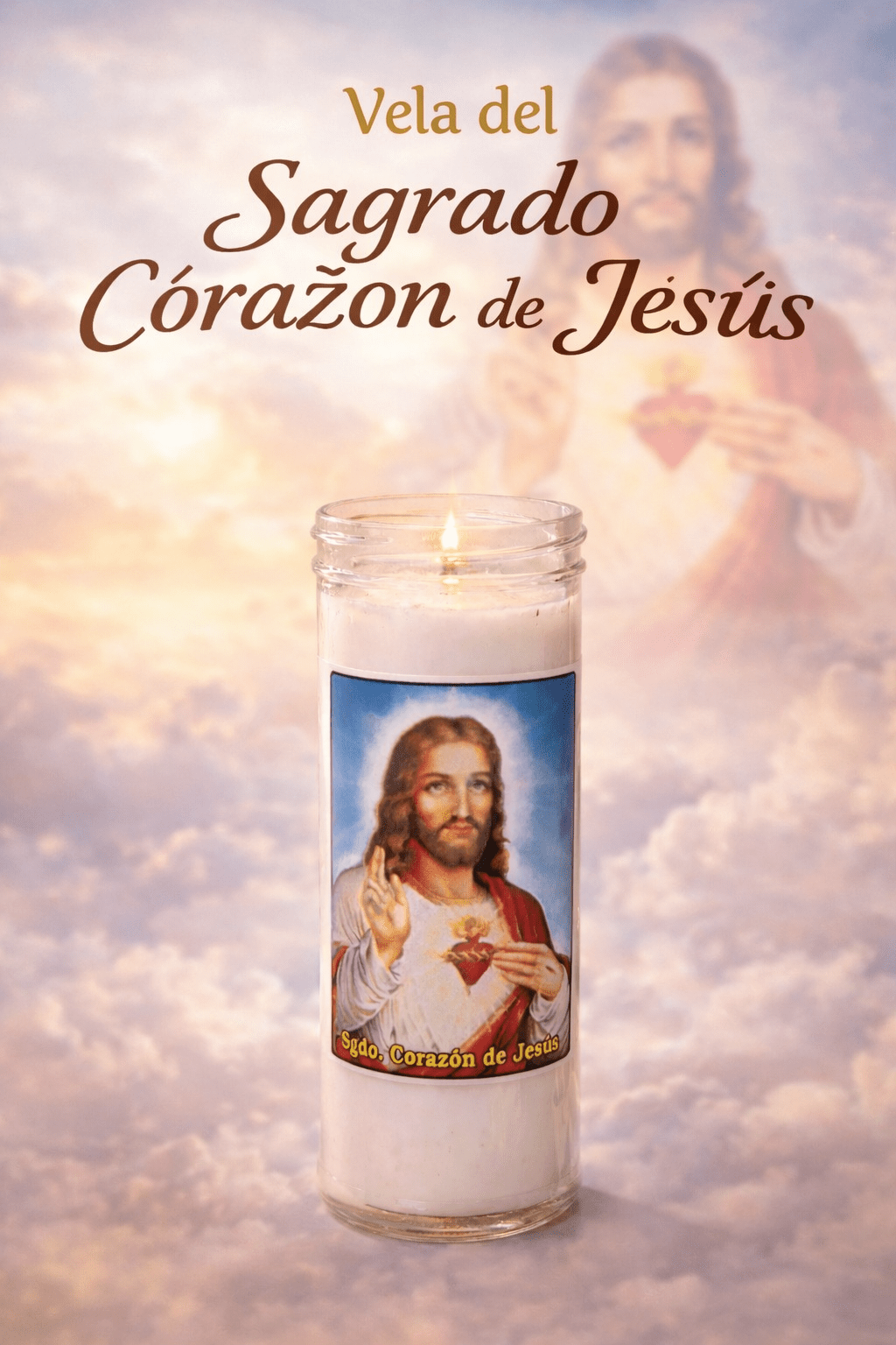 Velón Sagrado Corazón de Jesús | Vela Devocional para Oración y Protección VelasTienda esotérica Málaga - La Tienda de Tata Magic: tienda Esotérica en Málaga