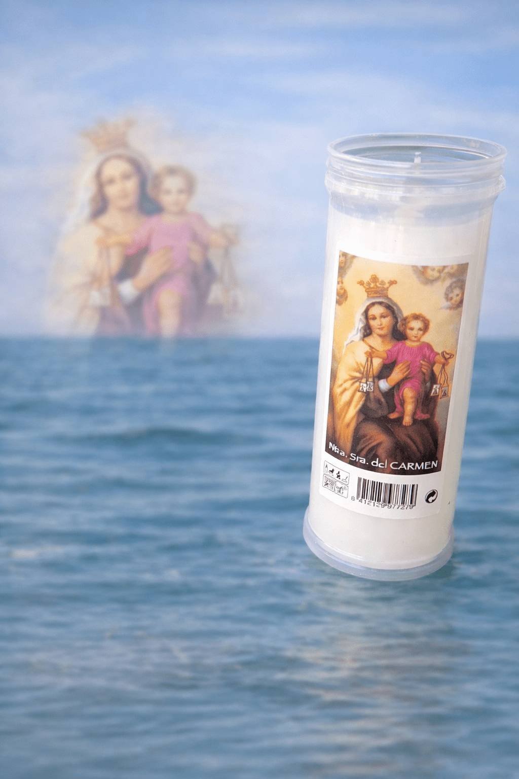Velón Virgen del Carmen - Vela Devocional de Protección y Oración VelasTienda esotérica Málaga - La Tienda de Tata Magic: tienda Esotérica en Málaga