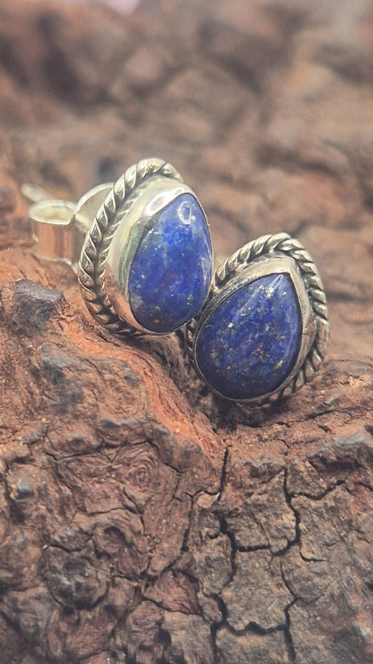 Pendientes Plata 925 Lapislázuli Lágrima
