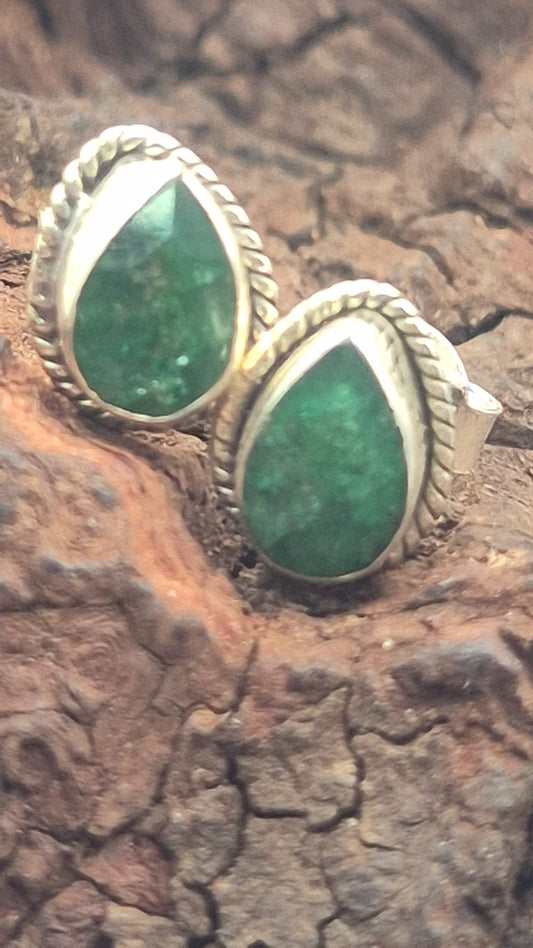 Pendientes Plata 925 Fluorita Lágrima