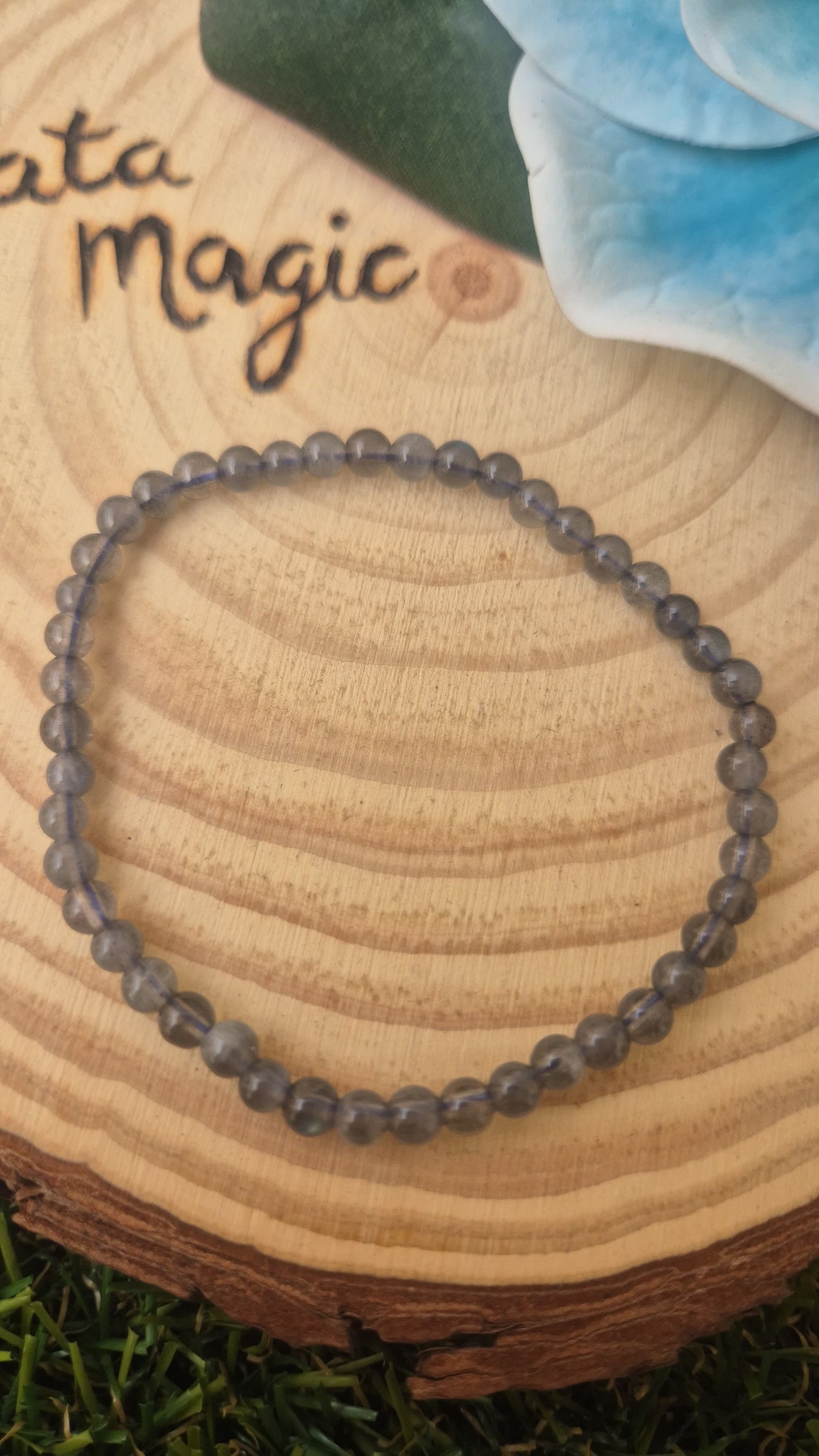 Pulsera labradorita azul