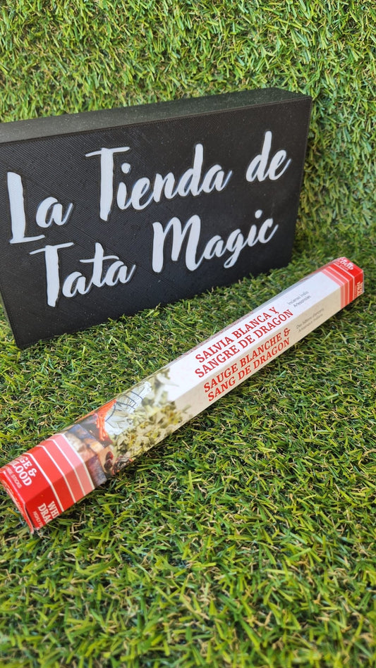 Incienso Hexagonal Salvia Blanca y Sangre de Dragón de Green Tree - Limpieza y Protección