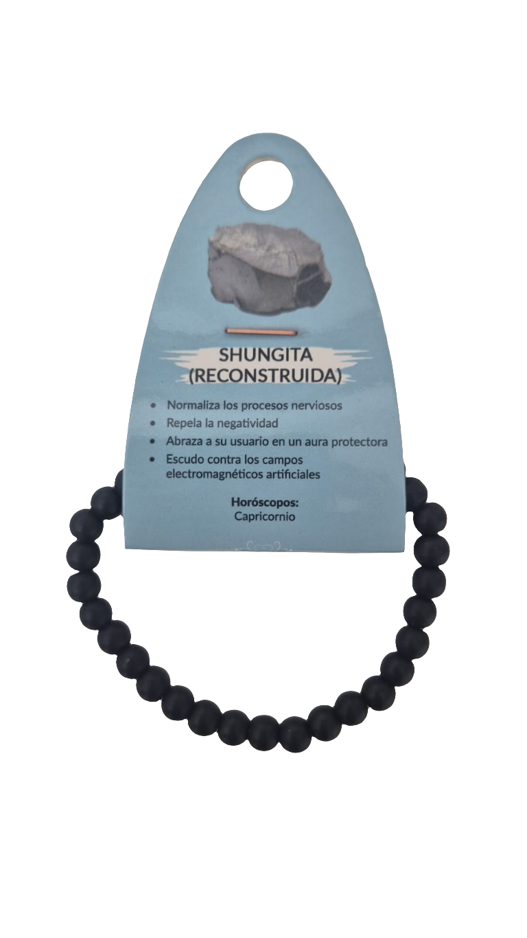 Pulsera - Shungita Reconstituida 6 mm