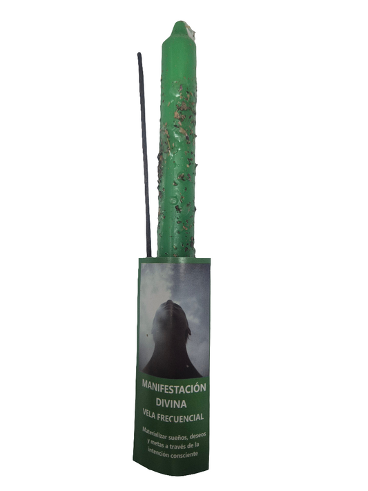Vela Frecuencial Manifestación Divina con incienso