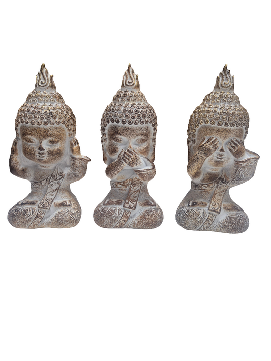 Figuras Budha Ver, Oír, Callar