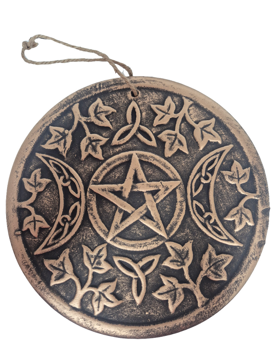 Plato de Triple Luna de Terracota de Bronce