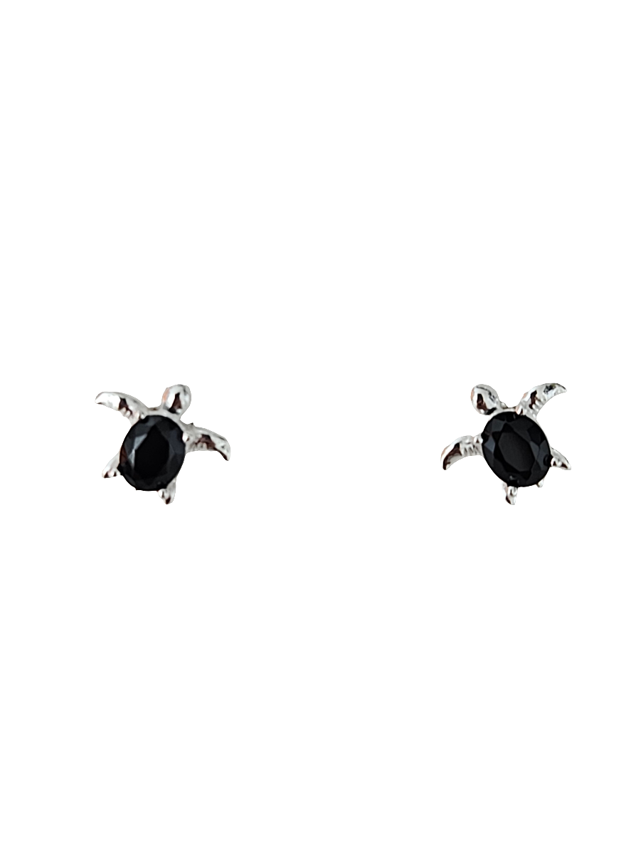 Pendientes Tortuga Plata 925 con Ónix