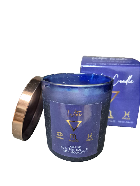 Vela Cristal Agua con Minerales - Energía de Renovación