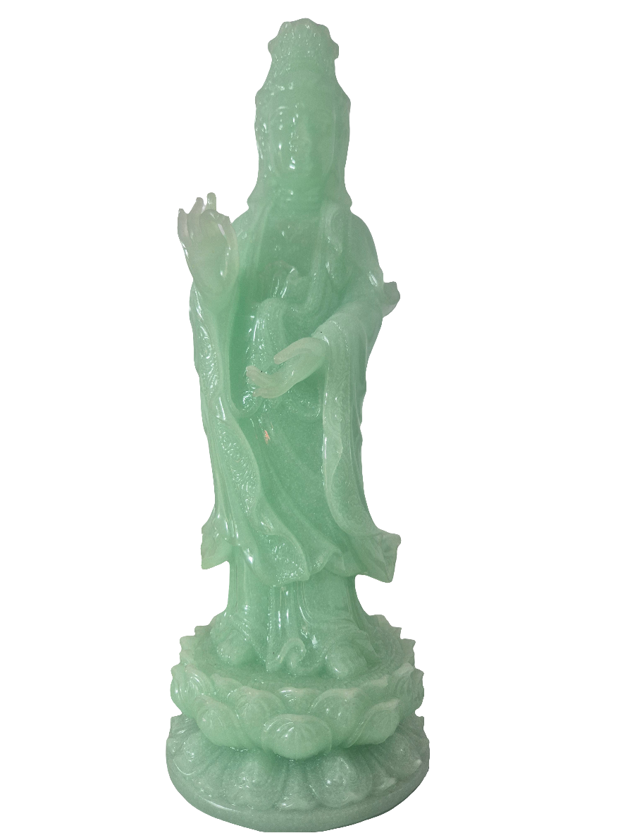 Figura Resina Kuan Yin 28 Cms(Imm Jade)