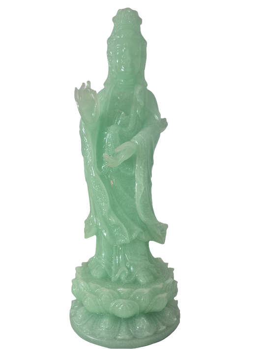 Figura Resina Kuan Yin 28 Cms(Imm Jade)