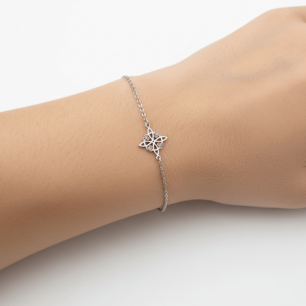 Pulsera Nudo de Bruja Acero Plateada Consagrada | Protección Mágica para Brujas Pulseras de AceroTienda esotérica Málaga - Tata Magic: tienda Esotérica en Málaga