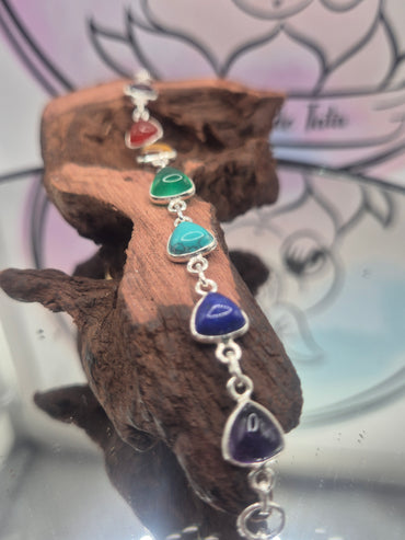 Pulsera Plata 925 7 Chackras