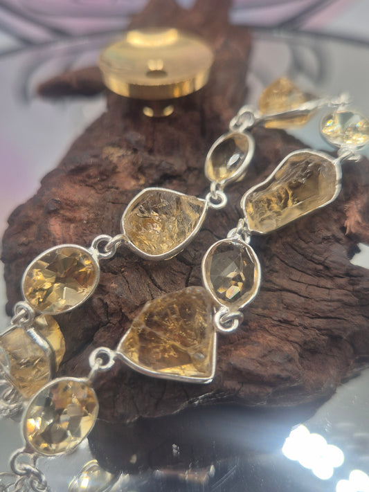 Pulsera Plata 925 Citrino