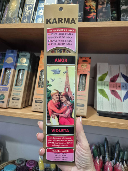 Incienso amor violeta de karma
