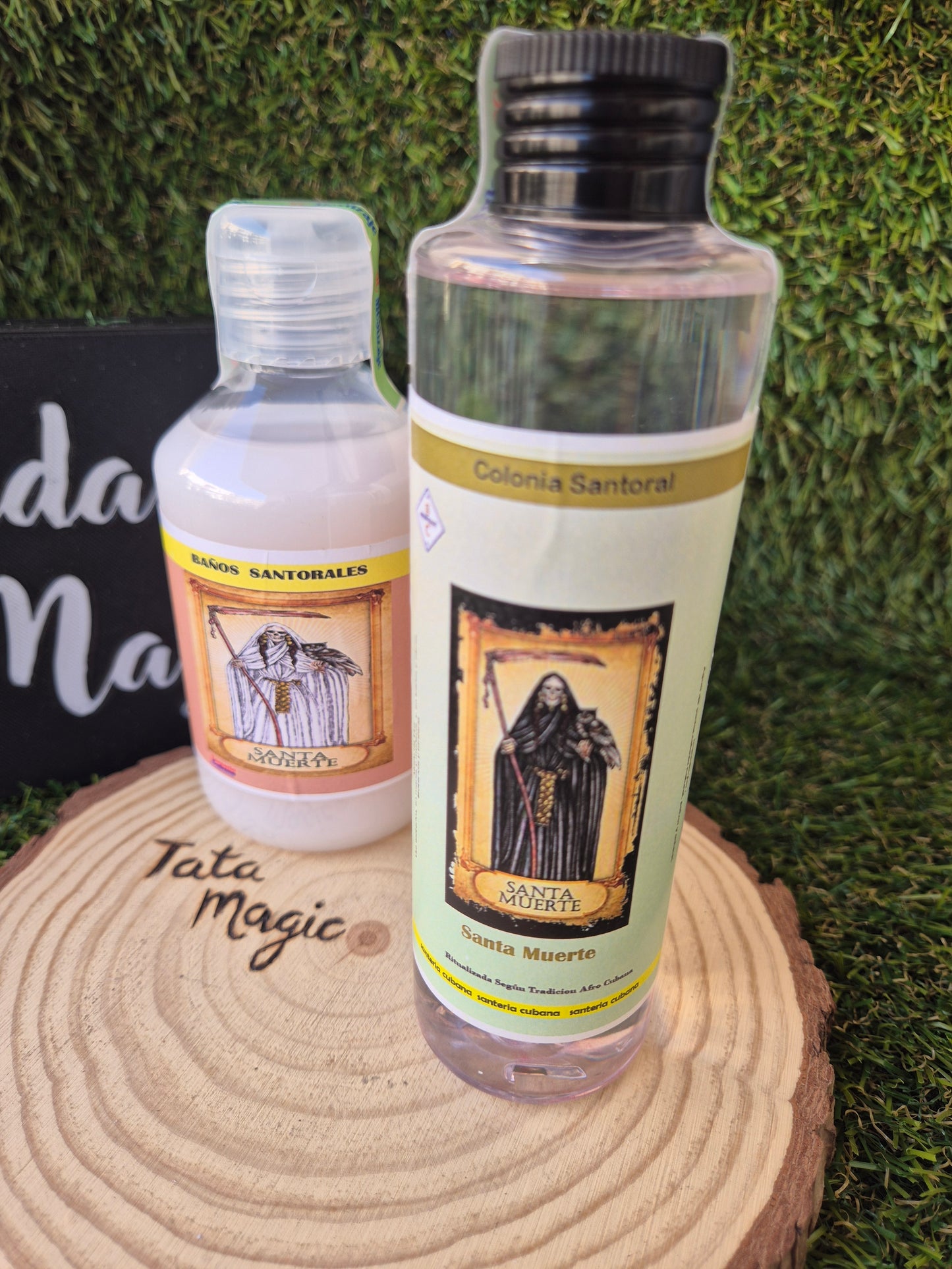 Pack Colonia + Baño Santa Muerte - Santería Cubana para Protección, Justicia y Limpieza Energética Ritualizado según la Tradición Afro Cubana