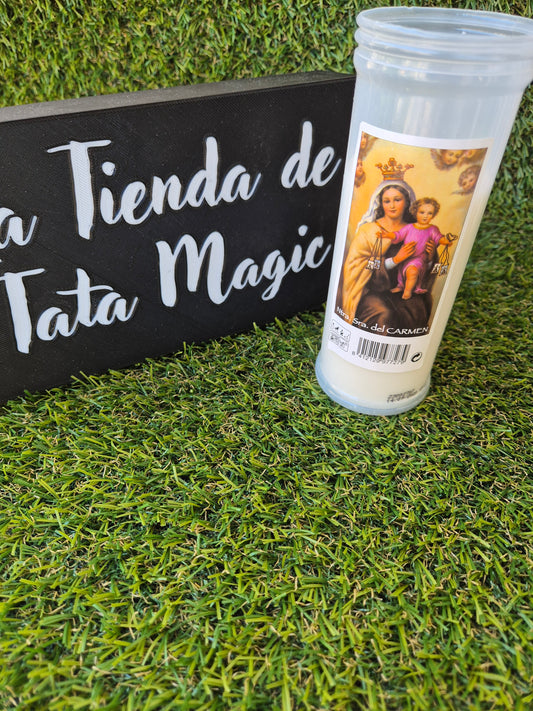 Velón Virgen del Carmen - Vela Devocional de Protección y Oración