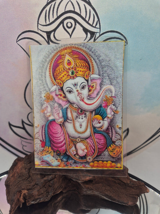 Estampitas de Ganesha con Oración