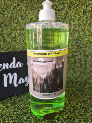 Friegasuelos Santorales Espanta Espíritus de 1 Litro con Hierbas - Limpieza Energética y Protección del Hogar Ritualizado según la Tradición Afro Cubana