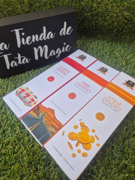 Pack inciensos Alaukik/ Abundancia -Atrae Dinero + Suerte Rapida + Abre caminos