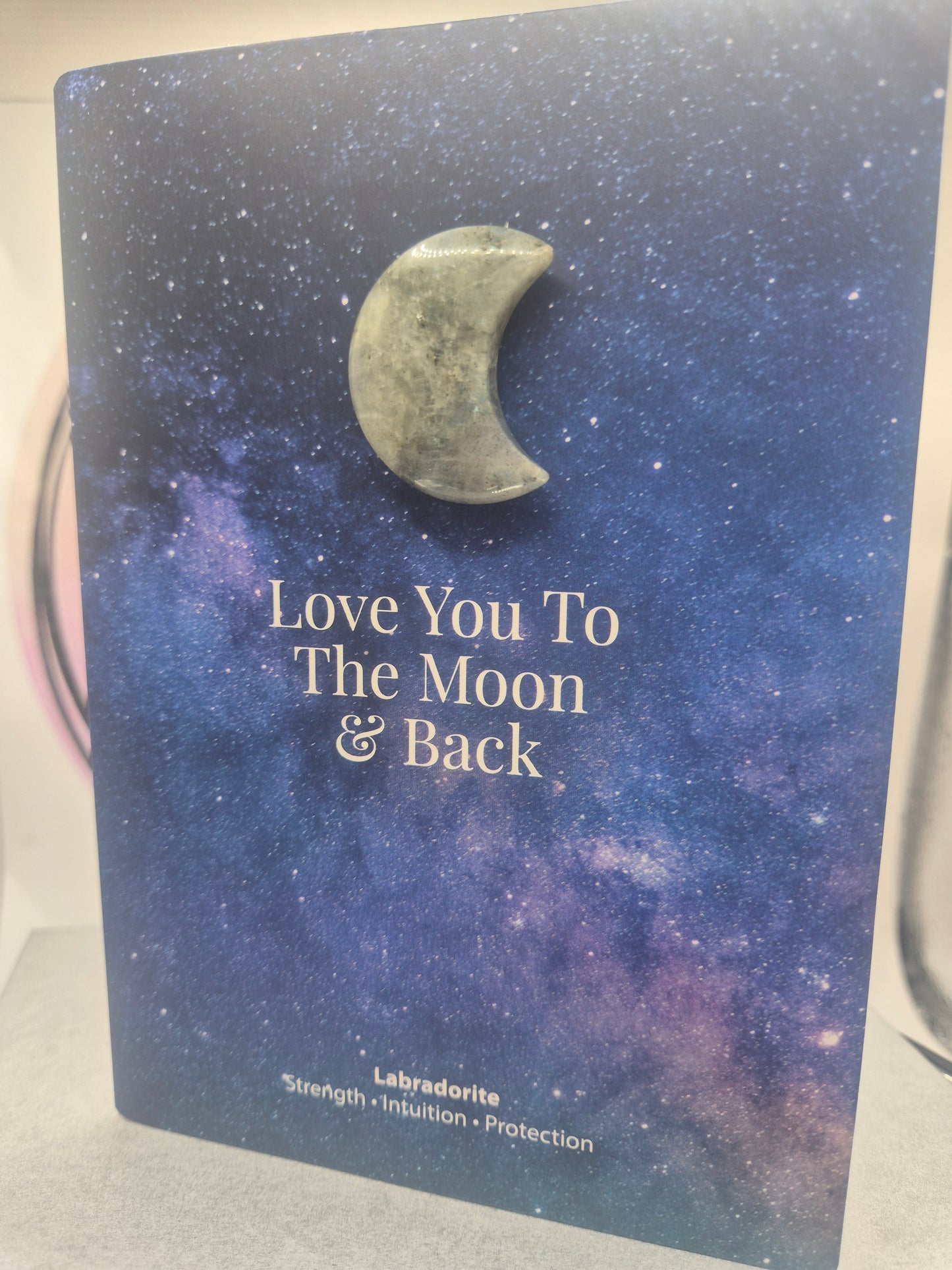 Tarjeta de Felicitación Luna Labradorita