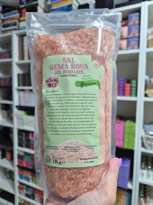 Sal Rosa del Himalaya Gruesa 1 kg - Limpieza Energética, Protección y Purificación