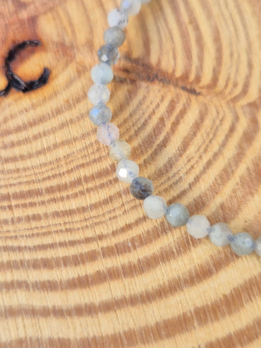 Pulsera Aguamarina Facetado 3 mm JoyeriamineralespulserasTienda esotérica Málaga - La Tienda de Tata Magic: tienda Esotérica en Málaga