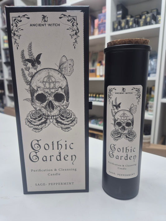 Vela Purificadora de Bruja Jardín Gótico ( salvia y menta)- Limpieza y Purificación