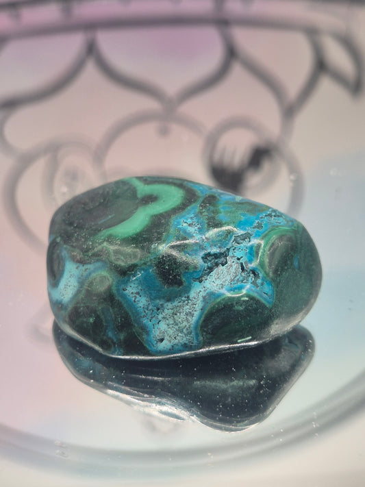 Mineral Crisocola Malaquita Rodado