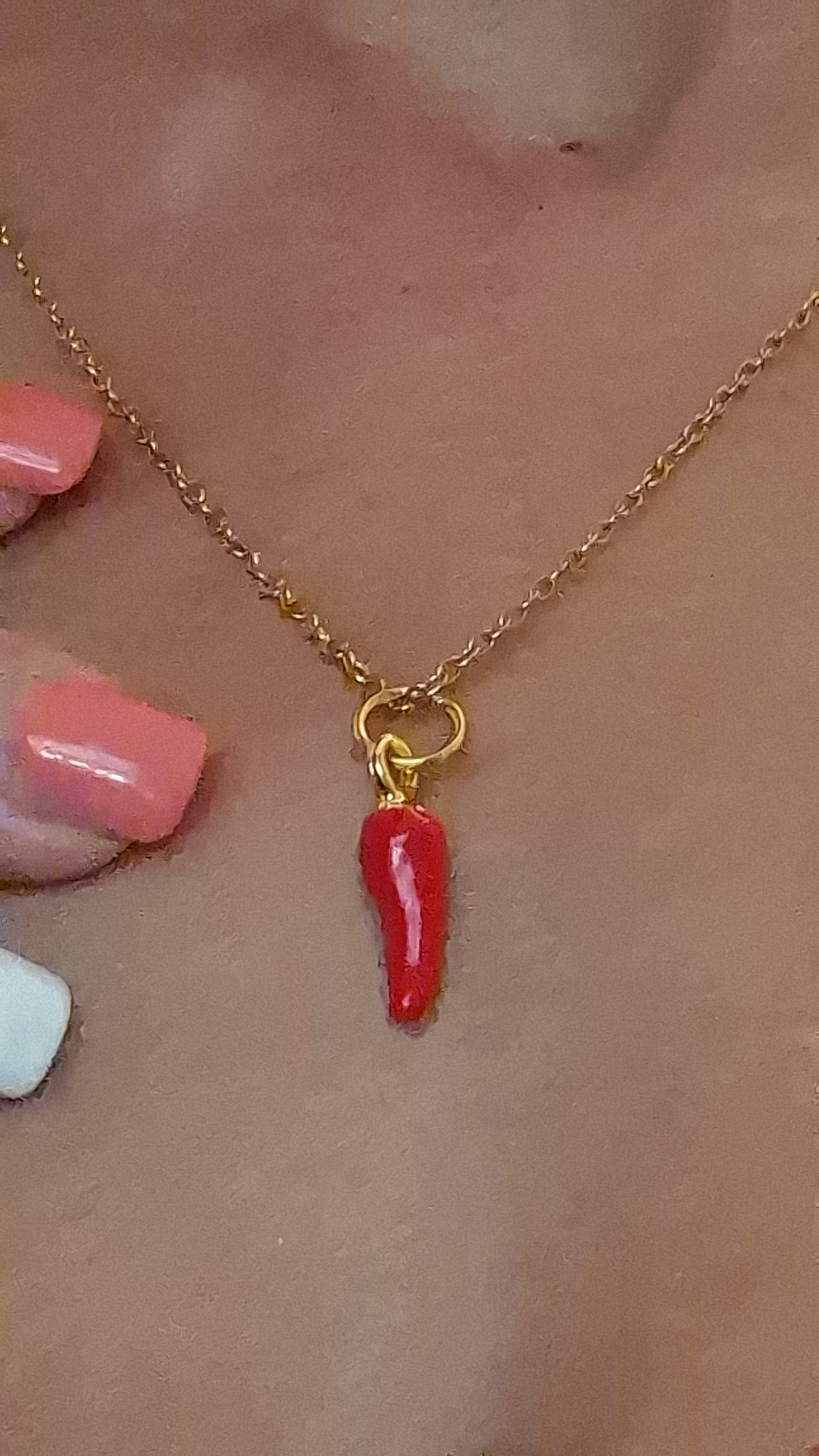 Colgante Cornicello Italiano Consagrado - Amuleto de Protección, Buena Suerte y Contra Mal de Ojo